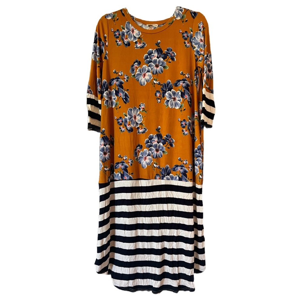 Flamingo Urban dress with pockets size M floral and striped